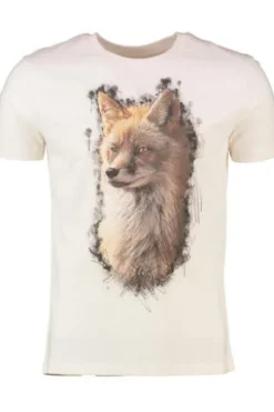 ALMTRACHT T-Shirt Fuchs winter weiß