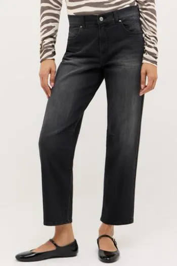 ANGELS Jeans Evy O-Shape anthrazit used Relaxed Fit