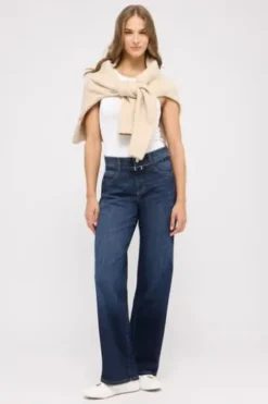 ANGELS LIZ BELT Jeans dark indigo used Relaxed Fit
