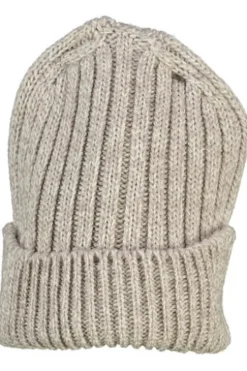 ARAN Mütze beige Merinowolle Supersoft