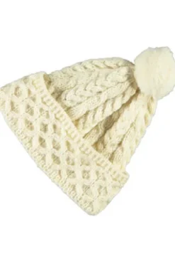 ARAN Mütze natur aus hochwertiger Merinowolle