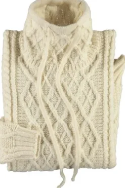 ARAN Pullover natur im typischen Irland Aran Strick