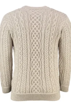 ARAN Rundhals Pullover beige