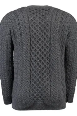 ARAN Strickjacke anthrazit