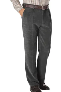AUBI Schurwoll-Stretch-Cord-Hose grau