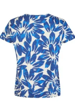 BARBARA LEBEK Shirt ocean blue gemustert