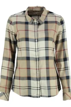 BARBOUR Bluse Bredon beige kariert