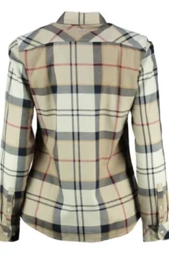 BARBOUR Bluse Bredon beige kariert