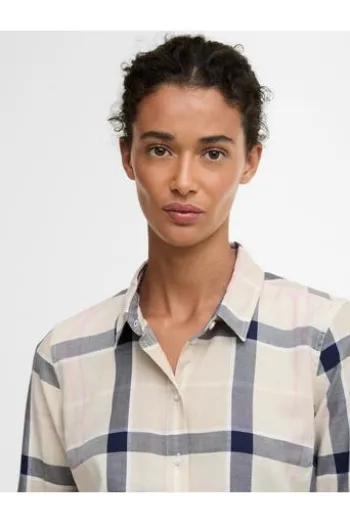 BARBOUR Bluse Bredon Check cherry blossom tartan-rosa kariert Langarm