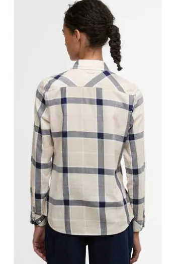 BARBOUR Bluse Bredon Check cherry blossom tartan-rosa kariert Langarm