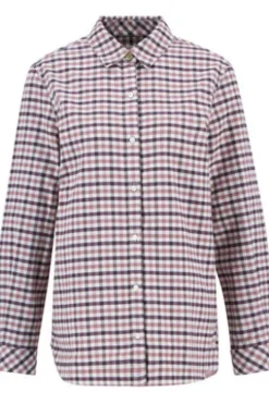 BARBOUR Flanell-Bluse Belford bordeaux kariert