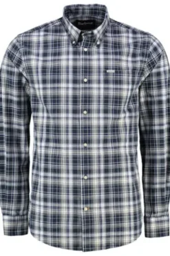 BARBOUR Hemd Witton Checked navy kariert Regular Fit Langarm