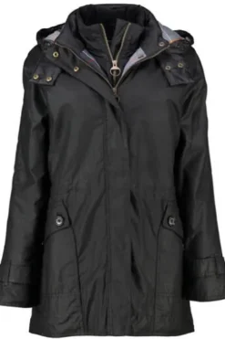 BARBOUR Jacke schwarz Crannich Wax