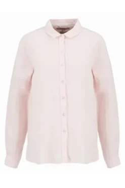 BARBOUR Leinen-Bluse rosa Langarm