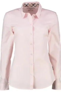 BARBOUR Oxford-Bluse Derwent rosa Langarm