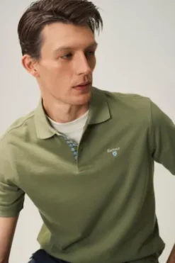 BARBOUR Polo-Shirt Tartan Pique dark olive classic