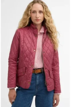 BARBOUR Steppjacke Flyweight Cavalry wildberry
