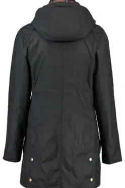 BARBOUR Wachsjacke Bower navy mit klassischem Cord-Kragen