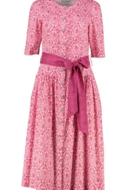 BERWIN Kleid pink gemustert Kurzarm