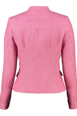 BERWIN Leinen-Janker pink Fischgrät