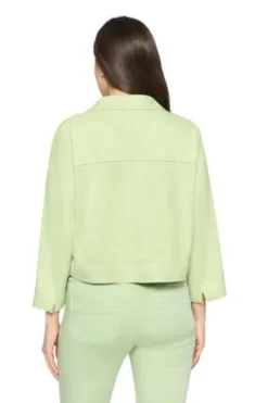 BETTY BARCLAY Blazer-Jacke green 3/4-Arm in Velours-Optik