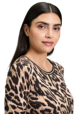 BETTY BARCLAY Shirt black/beige gemustert