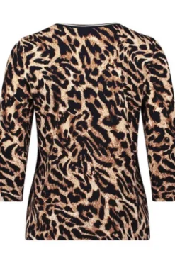 BETTY BARCLAY Shirt black/beige gemustert