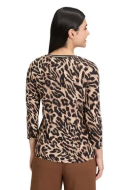 BETTY BARCLAY Shirt black/beige gemustert