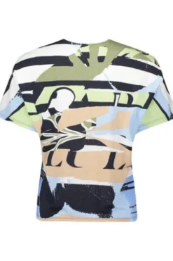 BETTY BARCLAY Shirt blue/beige gemustert