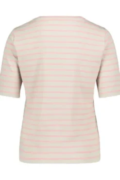BETTY BARCLAY Shirt nature/rosé gestreift Kurzarm