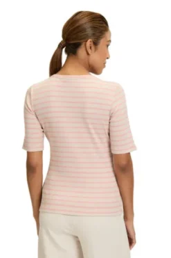 BETTY BARCLAY Shirt nature/rosé gestreift Kurzarm