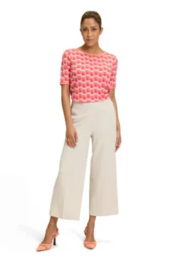 BETTY BARCLAY Shirt red/rosé gemustert Kurzarm