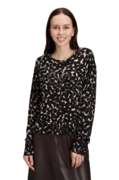 BETTY BARCLAY Strickjacke braun/beige gemustert