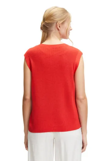 BETTY BARCLAY Strick-Top poppy red
