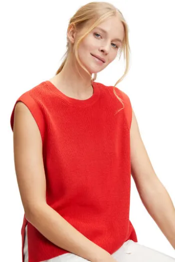 BETTY BARCLAY Strick-Top poppy red