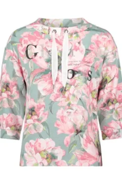 BETTY BARCLAY Sweatshirt mint/rosé geblümt