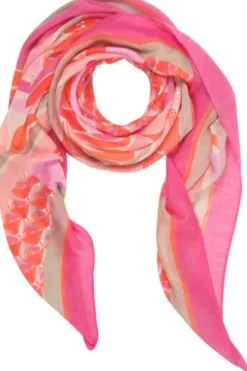 BETTY BARCLAY Tuch red/rosé gemustert