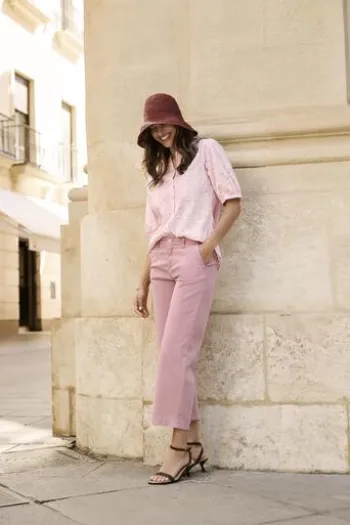 BRAX Bluse Vea dusty rose Kurzarm