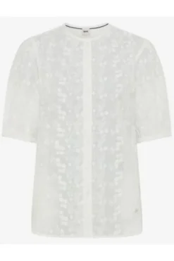BRAX Bluse Vea white Kurzarm