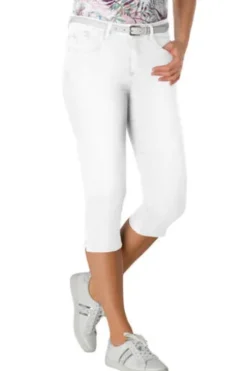 BRAX Capri Hose Shakira Weiss Slim Fit mit Organic-Denim-Stretch
