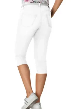 BRAX Capri Hose Shakira Weiss Slim Fit mit Organic-Denim-Stretch