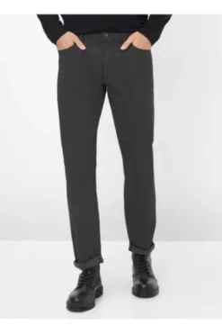 BRAX Five Pocket Baumwoll Hose Chuck perma black gemustert Modern Fit
