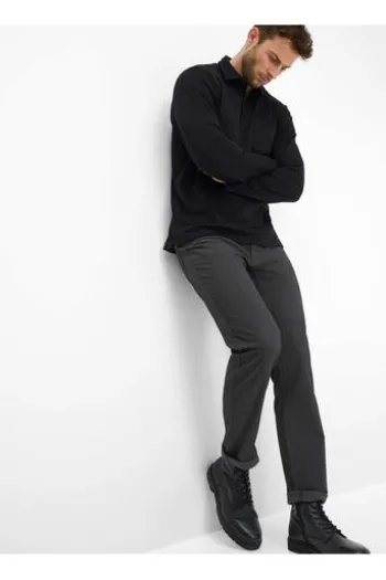 BRAX Five Pocket Baumwoll Hose Chuck perma black gemustert Modern Fit
