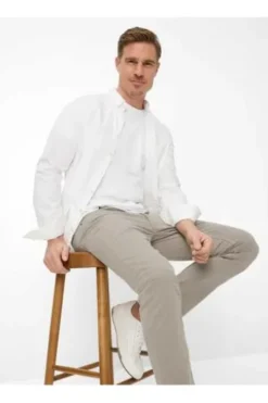 BRAX Five Pocket Baumwoll Hose Chuck walnut gemustert Modern Fit
