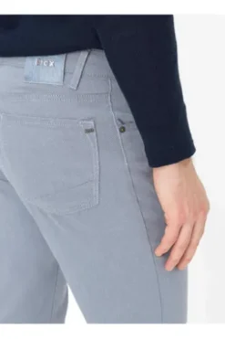 BRAX Five Pocket Baumwoll Hose Chuck smoke blue gemustert Modern Fit
