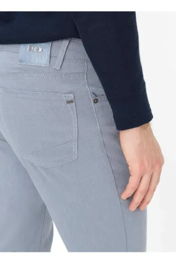 BRAX Five Pocket Baumwoll Hose Chuck smoke blue gemustert Modern Fit