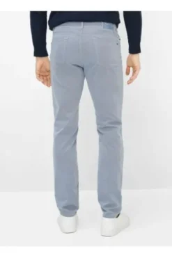 BRAX Five Pocket Baumwoll Hose Chuck smoke blue gemustert Modern Fit