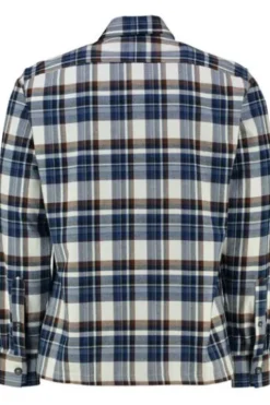 BRAX Flanell Hemd Kay blau kariert Comfort Fit Langarm