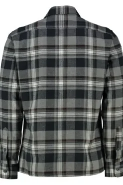 BRAX Flanell Hemd Kay grau kariert Comfort Fit Langarm
