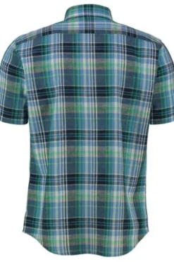 BRAX Hemd balance kariert Modern Fit Kurzarm